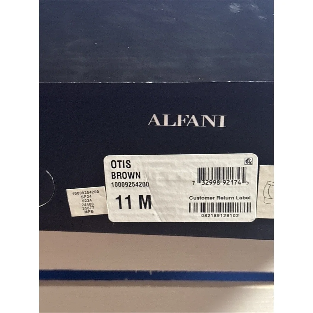 ALFANI Men's Brown Otis Bit Slip-On Loafers with Buckle Size 11 M